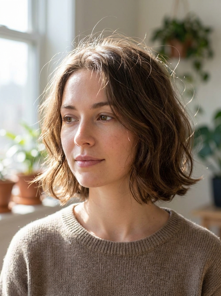Wavy Short Bob für feines Haar als Kurzhaarfrisuren für feines Haar Inspiration 2026